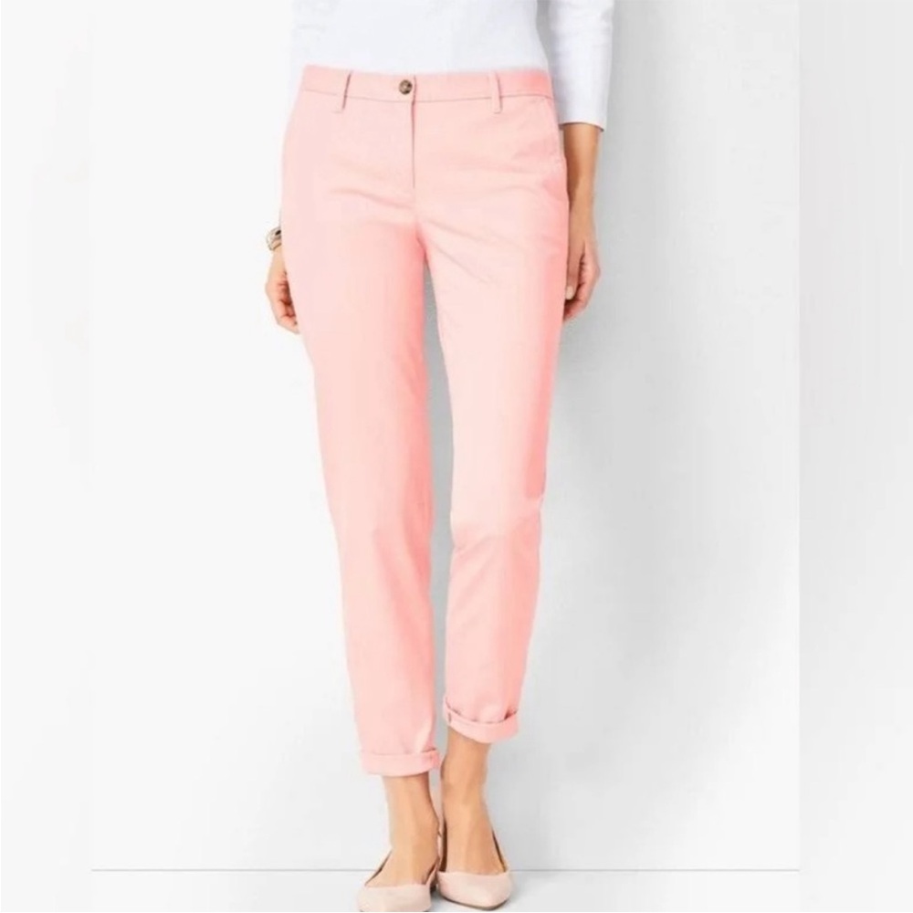 Talbots Girlfriend Chino Cropped Pants Light Pink Size 10